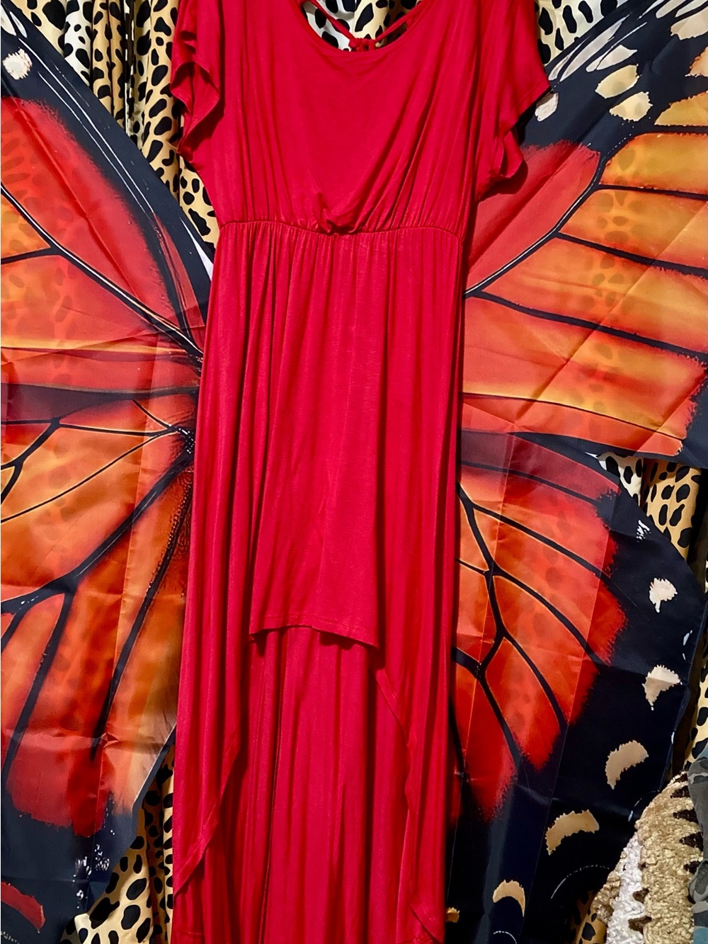 Delirious Red High-Low Maxi Dress